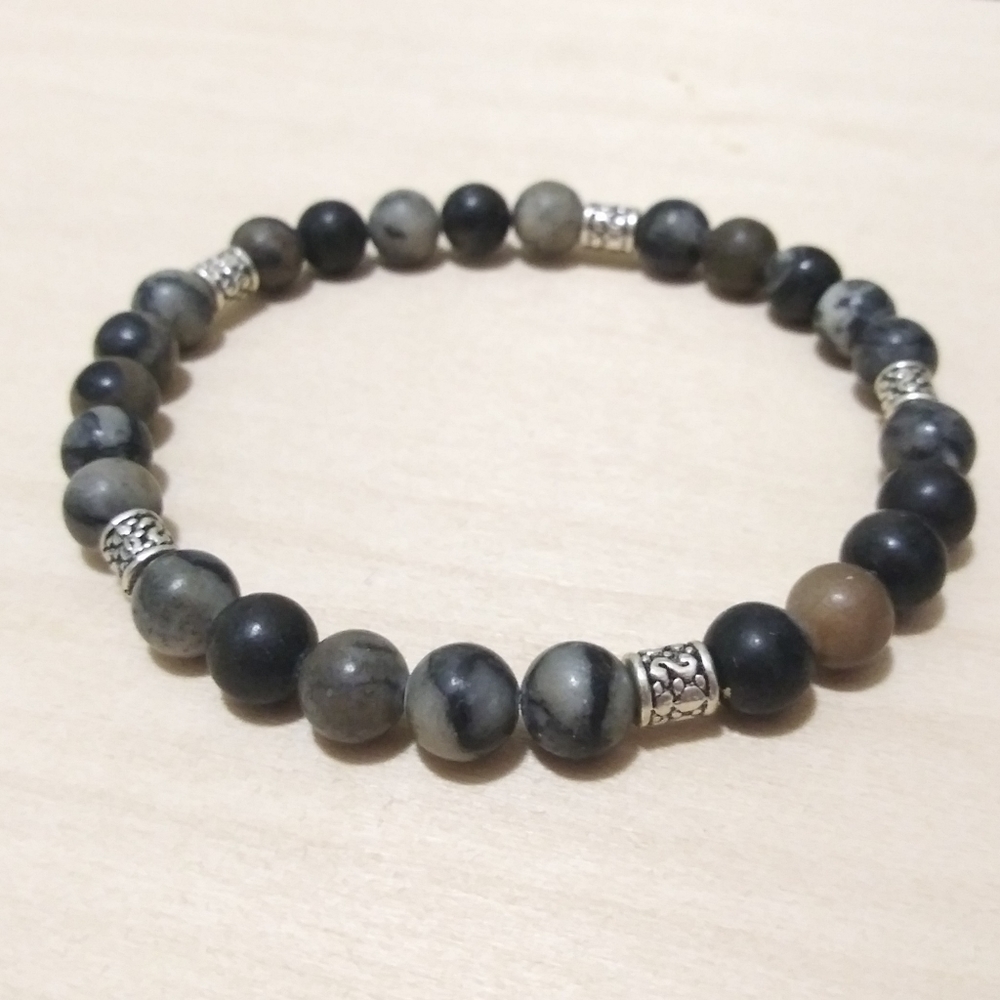 Natural Gemstone Bracelet Network beads NEW